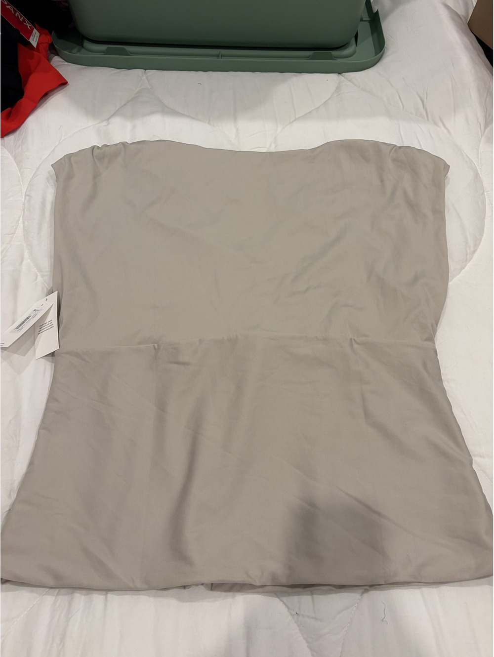 NWT Spanx Smoothing Jersey Ruched V-neck size 1X in bone